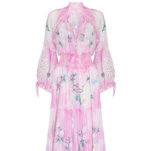 Fillyboo Daisy Island Batik Embroidered Maxi Dress, Size S